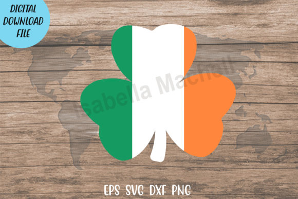 3 Leaf Clover Irish Flag Graphics for Crafts