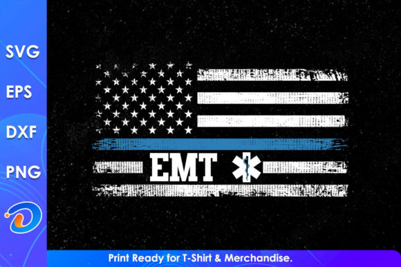America Flag EMT Nurse SVG: Graphics for Crafts & Content