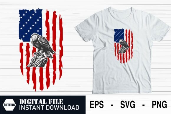 American Eagle Flag Graphics for Crafts