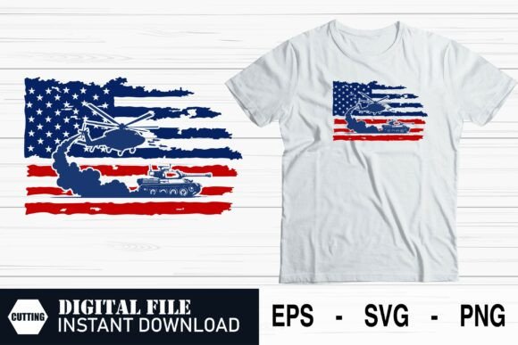 American Flag with Soldier Silhouette: Graphics & Crafts Asset Review