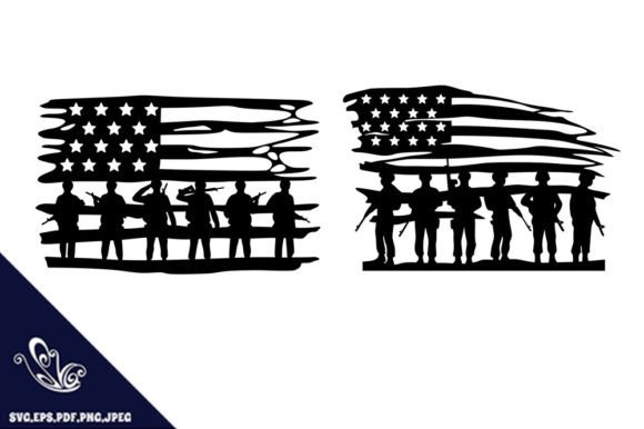 American Soldiers US Flag Design: Graphics & Crafts Asset Review