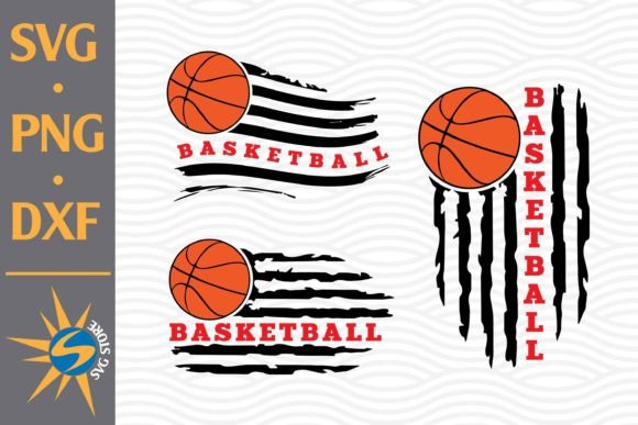 Basketball US Flag Graphics for Crafts