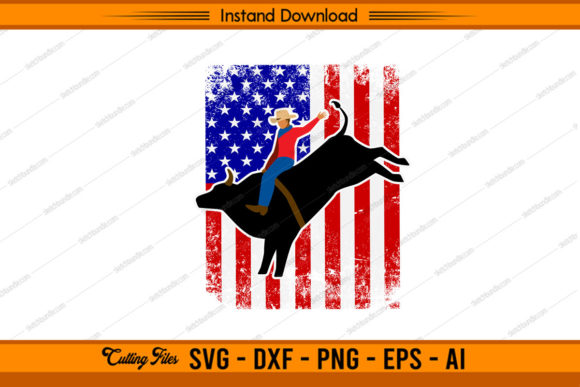 Cowboy with American Flag