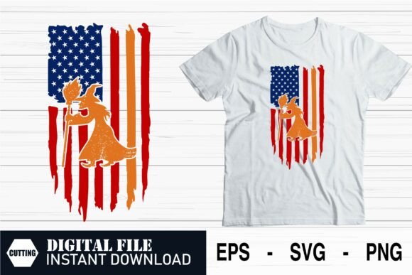 Cursed Witch US Flag – Nightmare SVG for Crafts & Graphics