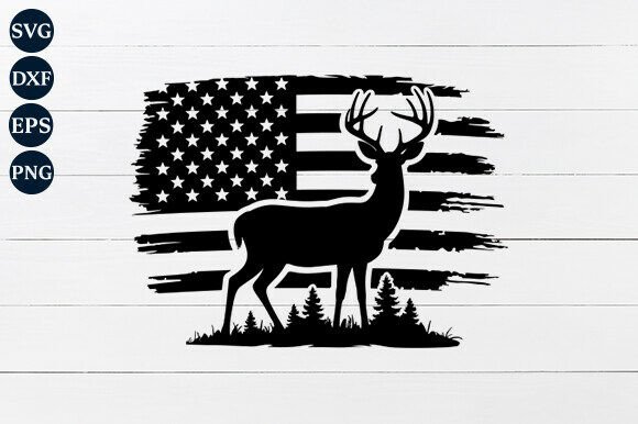Deer and Flag SVG: Crafts & Graphics for Local Branding