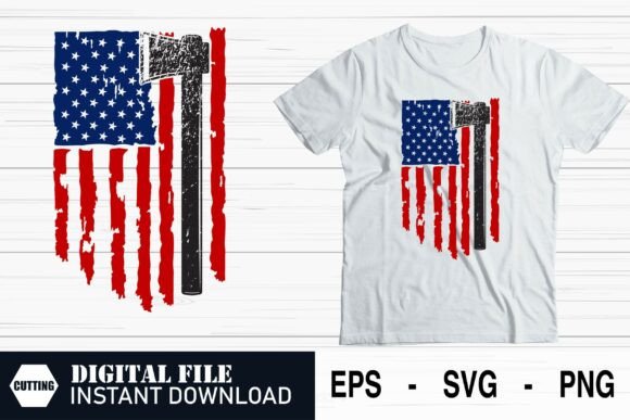 Distressed American Firefighter Flag Graphics