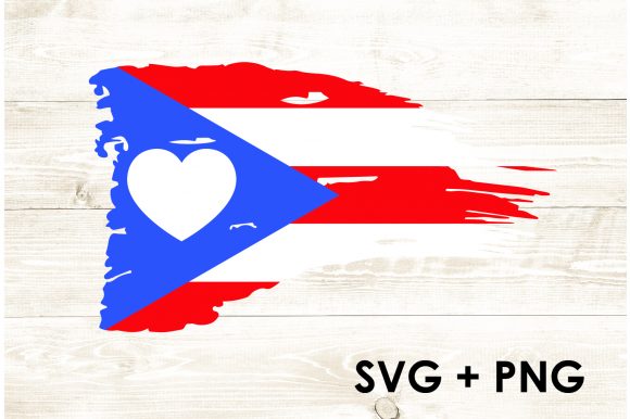 Distressed Puerto Rico Flag – Love Heart Graphics