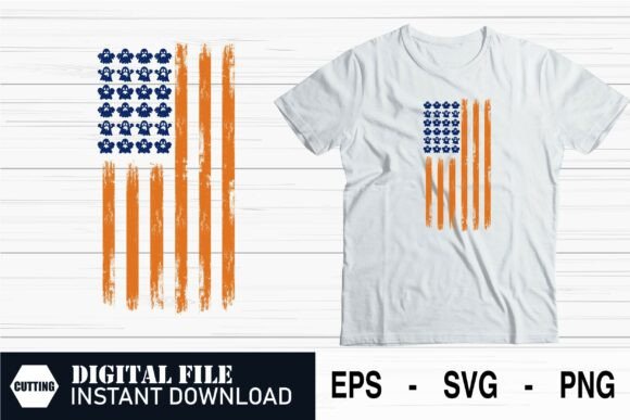 Gory American Flag Graphics for Crafts