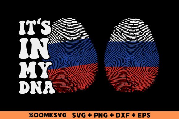 It’s in My DNA Russia Flag Fingerprint
