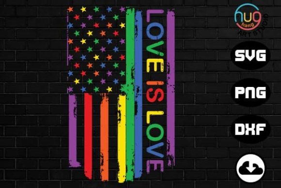 Love is Love Flag Graphics for Crafts