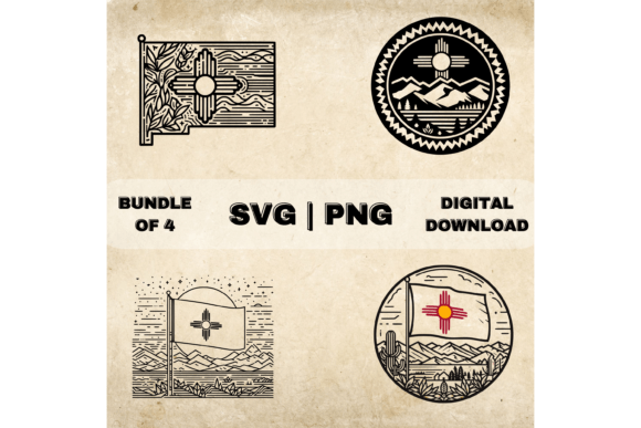 New Mexico Flag SVG Bundle: Graphics for Crafts