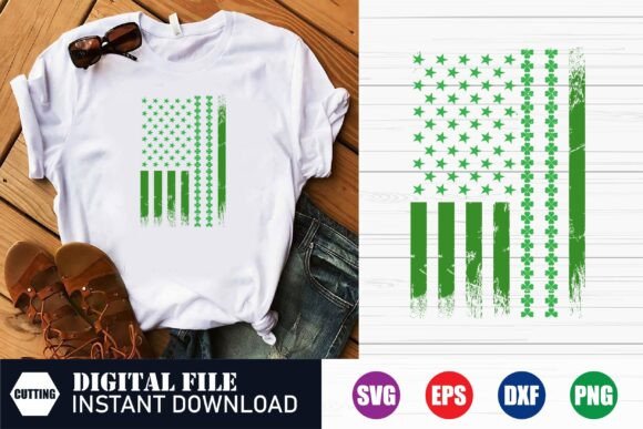 St Patrick Flag Vector Design: Graphics for Crafts