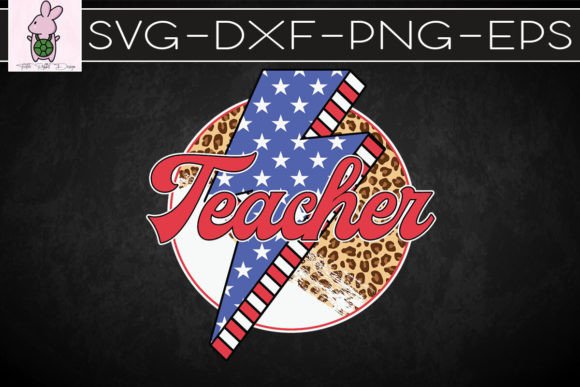 Teacher 4th of July American Flag SVG for Crafts & Graphics