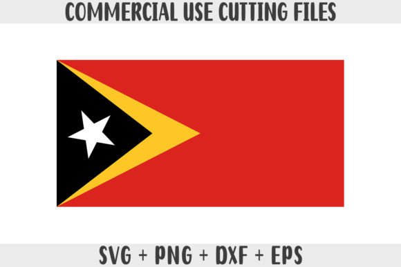 Timor-Leste Flag SVG Original Colors: Graphics for Crafts & Local Branding